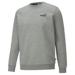 Bluza Puma ESS Small Logo Crew FL, Mężczyźni. Szare bluzy nierozpinane męskie Puma, m, bez wzorów, z bawełny, sportowe, bez ramiączek, bez kaptura. Za 189.60 zł.