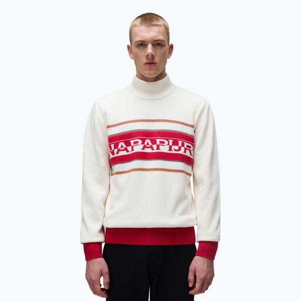 Sweter męski Napapijri D-Sardona. Brązowe swetry męskie Napapijri, bez wzorów, sportowe, bez kołnierzyka, bez ramiączek. Za 559.99 zł.