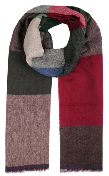 Duży Szal Męski - Wełniany z Domieszką Bawełny - V. Fraas - Jesienne Odcienie. Szaliki męskie V. Fraas, na jesień, bez wzorów, z bawełny, eleganckie. Za 79.00 zł.