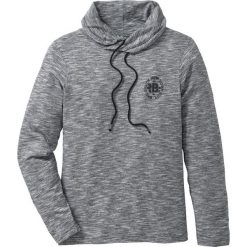 Shirt z długim rękawem i szalowym kołnierzem Slim Fit bonprix czarno-biały w paski. Koszulki męskie z długim rękawem marki 4f. Za 32.99 zł.