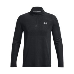 Bluza rozpinana 1/4 Under Armour Stripe. Czarne bluzy rozpinane męskie Under Armour, bez wzorów, sportowe, bez ramiączek, bez kaptura. Za 332.50 zł.