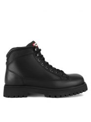 Hunter Trapery CHESTER-03 MI08 Czarny. Czarne buty zimowe męskie Hunter, bez wzorów, z nubiku, bez obcasa, bez zapięcia. Za 449.99 zł.