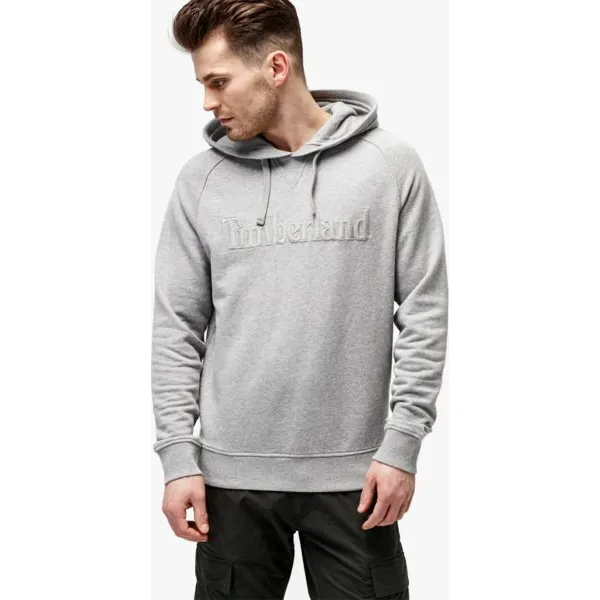Timberland Bluza Exeter River Brand Logo Overhead , szary, rozmiar XXXL. Szare bluzy nierozpinane męskie Timberland, m, bez wzorów, z materiału, bez ramiączek, bez kaptura. W wyprzedaży za 229.99 zł.