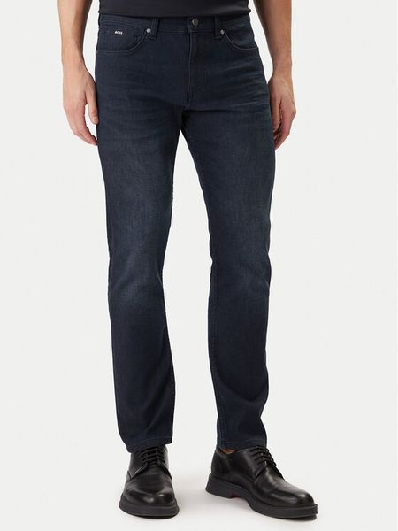 BOSS Jeansy P-Delaware 50555207 Granatowy Regular Fit. Niebieskie jeansy męskie Boss, bez wzorów, z bawełny. Za 749.99 zł.
