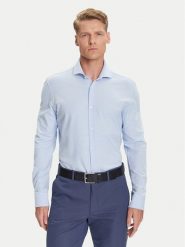 BOSS Koszula P-Hank 50527675 Błękitny Slim Fit. Niebieskie koszule męskie Boss, m, bez wzorów, z bawełny, bez kołnierzyka, bez ramiączek. Za 549.99 zł.