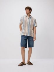 Koszula comfort fit w paski - wielobarwny. Koszule męskie Reserved, l, bez wzorów, z bawełny, bez kołnierzyka, bez ramiączek. Za 139.99 zł.