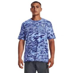 Koszulka Męska Sportowa Under Armour. Niebieskie t-shirty sportowe męskie Under Armour, m, bez wzorów, sportowe, bez ramiączek. Za 106.50 zł.