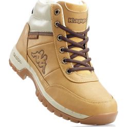 Kozaki sznurowane Kappa bonprix beżowy. Brązowe buty zimowe męskie marki bonprix, eleganckie. Za 149.99 zł.