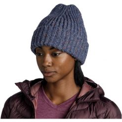 Czapka BUFF Knitted & Fleece Hat Kim. Niebieskie czapki męskie Buff, bez wzorów, sportowe. W wyprzedaży za 159.90 zł.