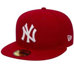Czapka Z Daszkiem Mlb League New York Yankees. Czerwone czapki męskie New Era, bez wzorów, sportowe. Za 239.99 zł.