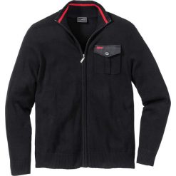 Sweter rozpinany Regular Fit bonprix czarny. Kardigany męskie marki bonprix. Za 89.99 zł.