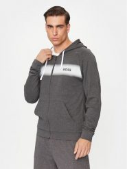 Boss Bluza Authentic 50503065 Szary Regular Fit. Szare bluzy rozpinane męskie Boss, m, bez wzorów, z bawełny, bez ramiączek, bez kaptura. Za 479.99 zł.