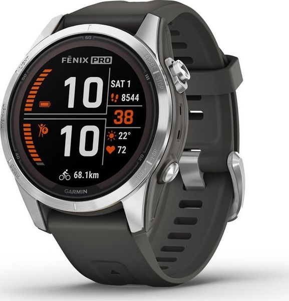 Zegarek sportowy Garmin Fenix 7S Pro Solar Grafitowy (010-02776-01). Szare zegarki sportowe Garmin. Za 2,417.98 zł.