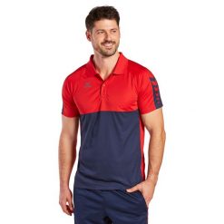 Polo Erima Six Wings. Czerwone koszulki polo męskie Erima, xl, bez wzorów, z materiału, klasyczne, bez kołnierzyka, bez ramiączek. Za 178.50 zł.