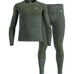 Bielizna termoaktywna - zestaw Odlo Set long FUNDAMENTALS PERFORMANCE WARM. Szara bielizna termoaktywna męska Odlo, m, bez wzorów, bez ramiączek. Za 429.99 zł.