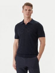 KARL LAGERFELD Polo 655005 562301 Granatowy Slim Fit. Niebieskie koszulki polo męskie KARL LAGERFELD, l, bez wzorów, z bawełny, bez kołnierzyka, bez ramiączek. Za 589.99 zł.