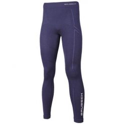 Getry turystyczne męskie Brubeck Wool Merino LE11120. Niebieskie legginsy męskie Brubeck, m, bez wzorów, trekkingowe. Za 303.84 zł.