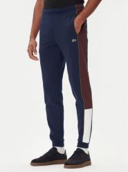 Lacoste Spodnie dresowe XH5923 Granatowy Regular Fit. Niebieskie spodnie dresowe męskie Lacoste, bez wzorów, z bawełny. Za 379.99 zł.