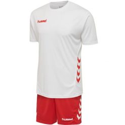 Zestaw piłkarski dla dorosłych Hummel Promo Duo Set. Białe t-shirty sportowe męskie HUMMEL, m, bez wzorów, z dżerseju, sportowe, bez ramiączek. Za 118.00 zł.