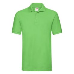 Męska Koszulka Polo Premium. Zielone koszulki polo męskie Fruit of the Loom, m, bez wzorów, bez kołnierzyka, bez ramiączek. Za 54.99 zł.
