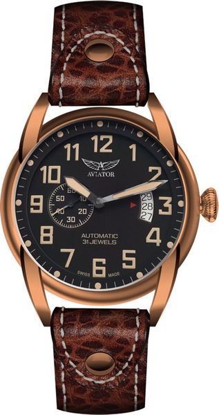 Zegarek Aviator Zegarek męski Aviator V.3.18.8.162.4 brązowy. Brązowe zegarki męskie Aviator. Za 6,550.00 zł.