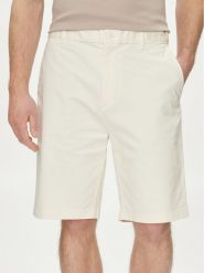 Calvin Klein Szorty materiałowe Sateen K10K112831 Écru Regular Fit. Szorty męskie Calvin Klein, bez wzorów, z bawełny. Za 219.99 zł.