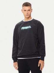 Hugo Bluza Logo 50514930 Czarny Regular Fit. Czarne bluzy nierozpinane męskie Hugo, m, bez wzorów, z bawełny, bez ramiączek, bez kaptura. Za 479.99 zł.