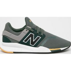 New Balance - Buty MS247FA. Zielone buty sportowe na co dzień męskie New Balance, bez wzorów, z materiału, sportowe, bez ramiączek, bez kaptura. W wyprzedaży za 349.90 zł.