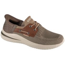 Buty sportowe Sneakersy męskie, Slip-Ins: Delson 3.0 - Roth. Szare buty sportowe na co dzień męskie Skechers, m, bez wzorów, sportowe, bez ramiączek, bez kaptura, trekkingowe. Za 349.99 zł.