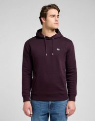MESKA BLUZA LEE PLAIN HOODIE DEEP WINE 112371837. Bluzy z kapturem męskie Lee, l, bez wzorów, z kapturem. Za 189.99 zł.