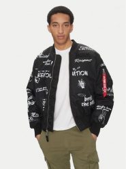 Alpha Industries Kurtka bomber MA-1 Peace 156136 Czarny Regular Fit. Czarne kurtki męskie Alpha Industries, m, bez wzorów, z syntetyku, bez ramiączek, bez kaptura. Za 649.00 zł.