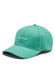 Calvin Klein Czapka z daszkiem Monologo Embro K50K512180 Zielony. Zielone czapki męskie Calvin Klein, bez wzorów, z bawełny. Za 99.99 zł.