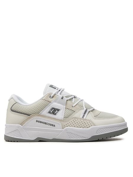DC Sneakersy Construct ADYS100822 Biały. Białe buty sportowe na co dzień męskie DC, m, bez wzorów, ze skóry, bez ramiączek, bez kaptura. Za 219.99 zł.
