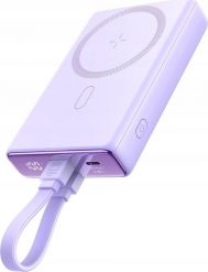 Powerbank Joyroom Powerbank Joyroom JR-PBM01 MagSafe 10000mAh 20W z podstawką + kabel Lightning / USB-C fioletowy. Fioletowe powerbanki Joyroom. Za 127.94 zł.