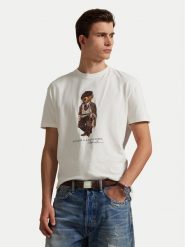 Polo Ralph Lauren T-Shirt 710P00085001 Biały Custom Slim Fit. Białe koszulki polo męskie Polo Ralph Lauren, l, bez wzorów, z bawełny, bez kołnierzyka, bez ramiączek. Za 399.99 zł.