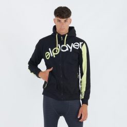 Bluza z kapturem i zamkiem Profeo. Czarne bluzy z kapturem męskie ELPLAYER, m, bez wzorów, z jersey, z kapturem. W wyprzedaży za 84.00 zł.