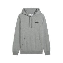 Męska bluza z kapturem Essentials z małym logo No. 1 PUMA Medium Gray Heather. Szare bluzy nierozpinane męskie Puma, l, bez wzorów, prążkowane, sportowe, bez ramiączek, z kapturem. W wyprzedaży za 154.00 zł.