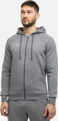 Under Armour Bluza męska Under Armour Rival Fleece FZ Hoodie szara 1379767 025 L. Szare bluzy nierozpinane męskie Under Armour, l, bez wzorów, bez ramiączek, bez kaptura. Za 285.75 zł.