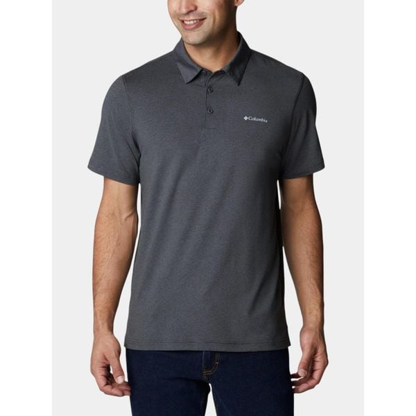 Koszulka polo męska Columbia Tech Trail. Szare koszulki polo męskie Columbia, m, bez wzorów, z elastanu, sportowe, bez kołnierzyka, bez ramiączek. Za 209.00 zł.