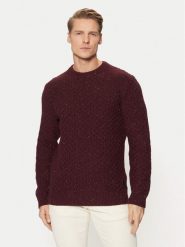 Tom Tailor Sweter 1044537 Bordowy Regular Fit. Czerwone kardigany męskie Tom Tailor, bez wzorów, z syntetyku, bez kołnierzyka, bez ramiączek. Za 209.99 zł.