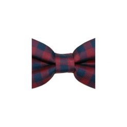 Mucha gotowa bowstyle Granatowo-bordowa kratka. Czerwone krawaty i muchy męskie Bowstyle, w kratkę, z tkaniny. Za 75.00 zł.