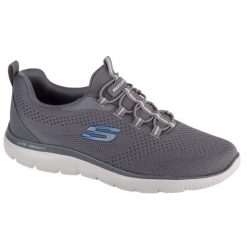 Buty do chodzenia męskie Skechers Summits Tallo. Szare buty sportowe na co dzień męskie Skechers, m, bez wzorów, casualowe, bez ramiączek, bez kaptura, trekkingowe. Za 249.99 zł.