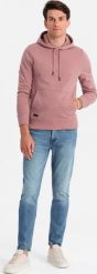 Ombre Męska dresowa bawełniana bluza kangurka z kapturem BASIC ciemnoróżowa V4 OM-SSBN-0161 XXL. Czerwone bluzy nierozpinane męskie Ombre, m, bez wzorów, z bawełny, bez ramiączek, z kapturem. Za 169.99 zł.
