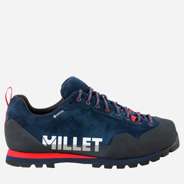 Buty turystyczne MILLET Friction Gore-Tex U Granatowy. Niebieskie buty zimowe męskie Millet, bez wzorów, z gore-texu, sportowe, bez obcasa, bez zapięcia. Za 900.00 zł.