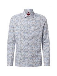 Finshley & Harding Męska koszula biznesowa - Easy Care Mężczyźni Slim Fit Bawełna biały|wielokolorowy|niebieski|brązowy wzorzysty, 43. Białe koszule męskie Finshley & Harding, m, bez wzorów, z bawełny, bez kołnierzyka, bez ramiączek. Za 229.95 zł.