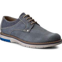 Półbuty CANGURO - A131-100 Blu Scuro. Niebieskie codzienne półbuty męskie Canguro, z materiału, eleganckie. W wyprzedaży za 189.00 zł.