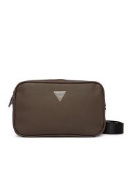 Guess Saszetka HMMISA P6150 Brązowy. Brązowe torby męskie na ramię Guess, z aplikacjami, ze skóry. Za 329.99 zł.