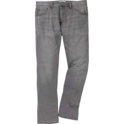Dżinsy Regular Fit Straight bonprix szary "used". Szare jeansy męskie bonprix, z jeansu, klasyczne. Za 89.99 zł.
