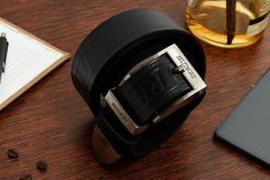 Beltimore męski skórzany pasek szeroki jeans czarny 524 : Kolory - czarny, Rozmiar pasków - r.85-100 cm. Czarne paski męskie bez wzorów, z jeansu. Za 54.90 zł.