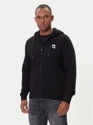 KARL LAGERFELD Bluza 705045 554910 Czarny Regular Fit. Czarne bluzy rozpinane męskie KARL LAGERFELD, m, bez wzorów, z bawełny, bez ramiączek, bez kaptura. Za 839.99 zł.